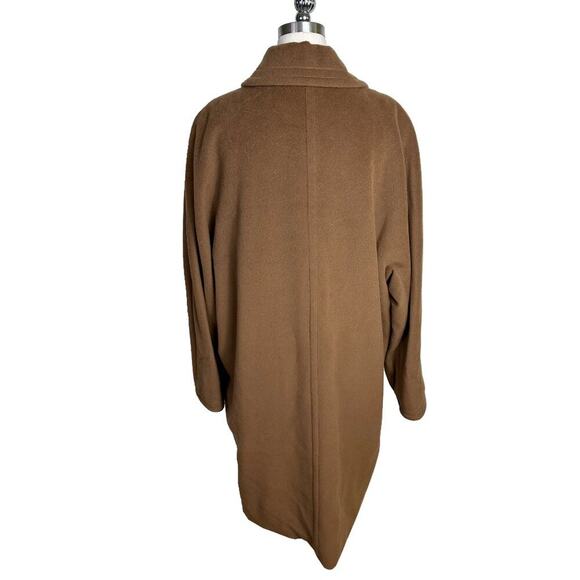 Max Mara Camel Wool Double Breasted Coat Made in Italy Size 12 - Picture 5 of 10